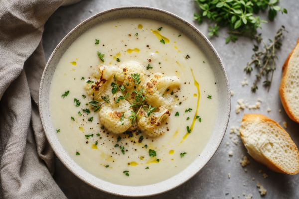 Supă cremă de conopidă: rețetă cremoasă și aromată